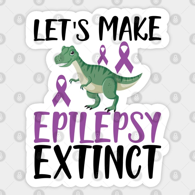 Epilepsy - Let's make epilepsy extinct Sticker by KC Happy Shop